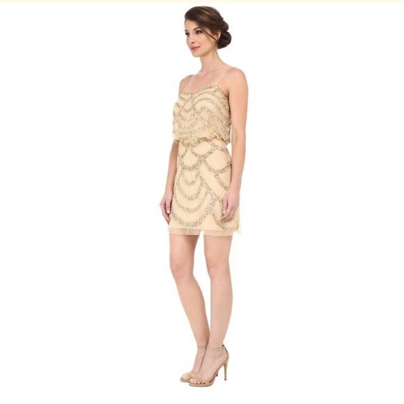 Aidan Mattox Pink Embellished Blouson Party - Picture 7 of 8